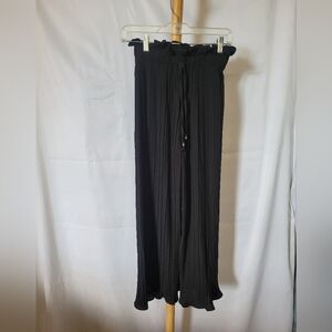 Black Formal Drawstring Elastic Waist Pants Drapery Trousers Concert Uniform s